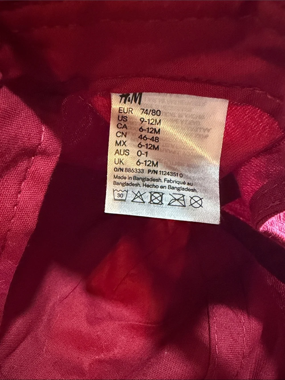 H&M hat|size 9-12M